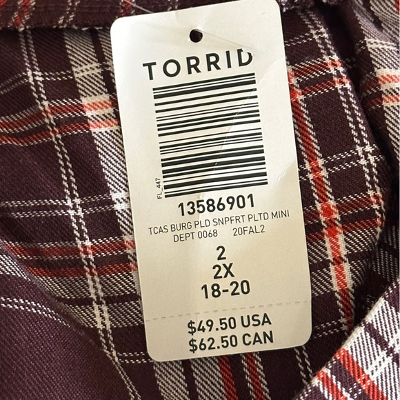 Mini Twill Pleated Skater Skirt- Plus Size 2X 18-20 - Picture 8 of 11